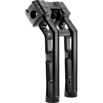 ARLEN NESS 0603-1144 520-053 Method Kickback Handlebar Riser - Softail Gauge Cut-Out - 10" - Black