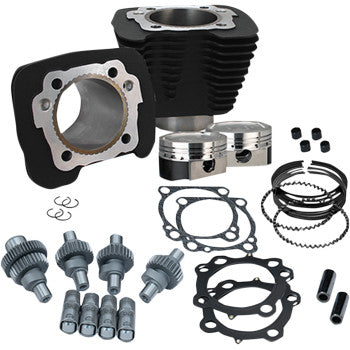 S&S CYCLE 0903-1300 910-0699 Hooligan Engine Performance Kit - 883 cc to 1200 cc - Wrinkle Black - Sportster