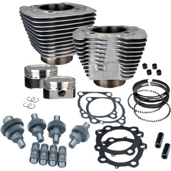 S&S CYCLE 0903-1301 910-0700 Hooligan Engine Performance Kit - 883 cc to 1200 cc - Silver Powdercoat - Sportster