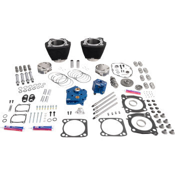 S&S CYCLE 0904-0174 310-1392 132" Power Package Engine Performance Kit - HPT496 - Gear Drive - Oil Cooled - Black w/o Highlights - 114"/117" M8