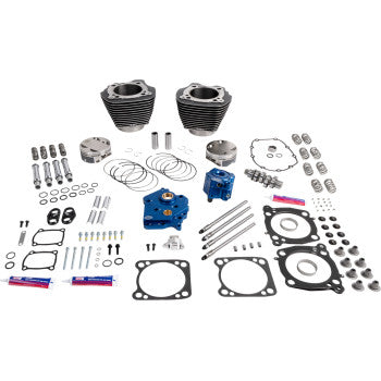 S&S CYCLE 0904-0176 310-1400 132" Power Package Engine Performance Kit - HPT496 - Chain Drive - Water Cooled - Black Granite - 114"/117" M8