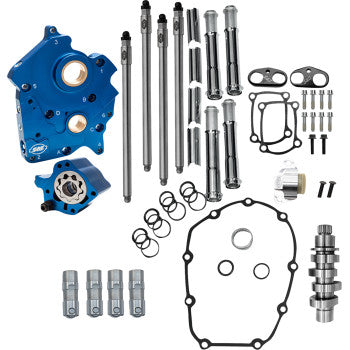S&S CYCLE 0925-1637 310-1384 Cam Chest Kit - 496 Chain Drive Cam - Water Cooled - Chrome Pushtubes - M8