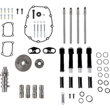 S&S CYCLE 0925-1643 310-1412 496 Camshaft Kit with Pushrod Tubes - 496 Gear Drive - Black Pushrod Tubes - M8