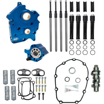 S&S CYCLE 0925-1653 310-1433 Cam Chest Kit with HPT560 - Water Cooled - HPT560 - Black Pushrod Tubes - VVT M8