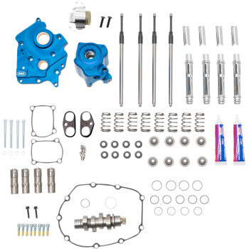 S&S CYCLE 0925-1693 310-1082C Cam Chest Kit for M8 - Oil Cooled - Chain Drive - 550 Cam - Chrome Pushrod Tubes - M8