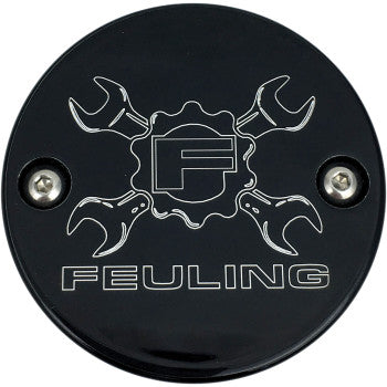 FEULING PARTS 0940-1756 9137 Gear Cross Logo Points Cover - Wrench - Black - M8