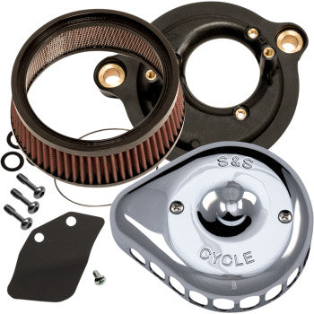 S&S CYCLE 1010-2762 170-0435C Mini Teardrop Stealth Air Cleaner Kit - Chrome