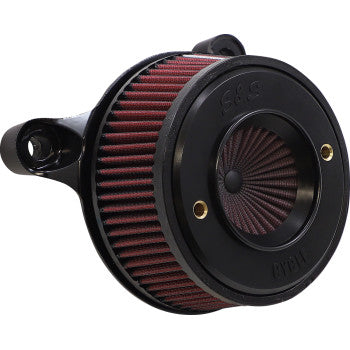 S&S CYCLE 1010-2960 170-0716A Air Stinger Stealth Air Cleaner Kit - Black Chrome Ring