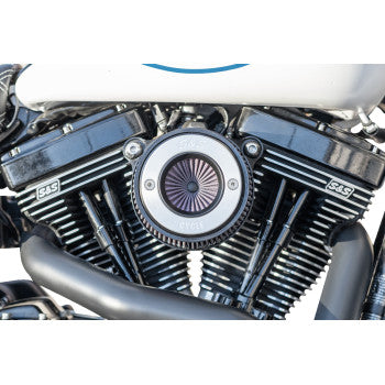 S&S CYCLE 1010-2960 170-0716A Air Stinger Stealth Air Cleaner Kit - Black Chrome Ring