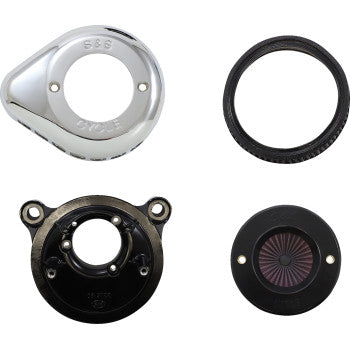 S&S CYCLE 1010-2965 170-0721A Air Stinger Stealth Air Cleaner Kit - Chrome