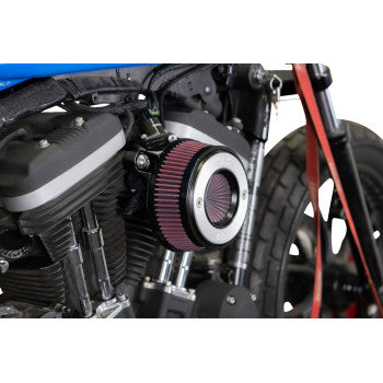 S&S CYCLE 1010-2967 170-0724A Air Stinger Stealth Air Cleaner Kit - Black Chrome Ring