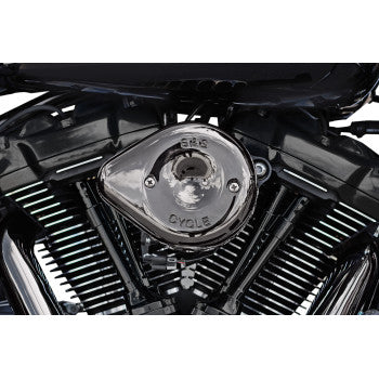 S&S CYCLE 1010-3176 170-0782 Stealth Mini Teardrop Air Cleaner - M8 - Lava Chrome