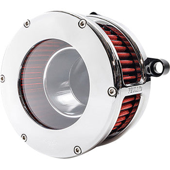 FEULING PARTS 1010-3324 5478 BA Air Cleaner Kit - Chrome/Clear with Red Filter - M8