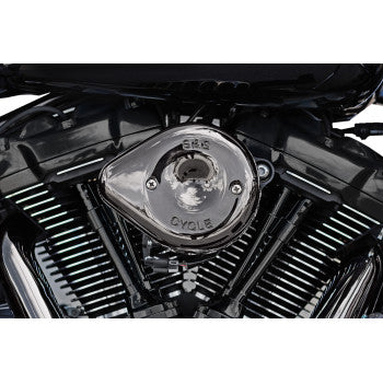 S&S CYCLE 1014-0371 170-0780 Stealth Mini Teardrop Air Cleaner Cover - M8 - Lava Chrome