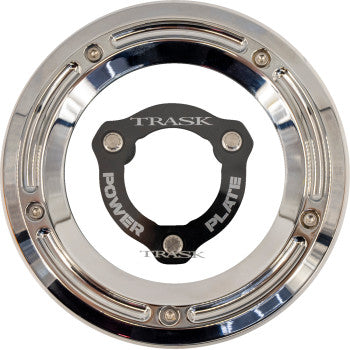 TRASK 1107-0765 TM-0051-CH-BK Derby Cover and Power Plate Kit - Chrome/Black - Kit - '17-'25 Harley-Davidson
