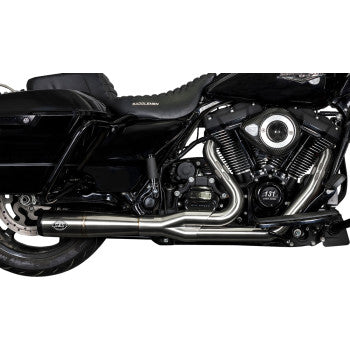 S&S CYCLE 1800-2543 550-1000 2-into-1 Diamondback Exhaust System - Stainless Steel - Race Only