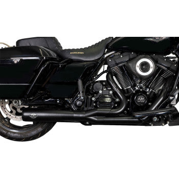S&S CYCLE 1800-2545 550-1028 2-into-1 Diamondback Exhaust System - Guardian Black - Race Only