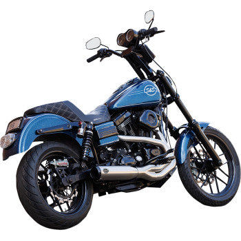 S&S CYCLE 1800-2662 550-1097 2-into-1 Qualifier Exhaust System - Brushed