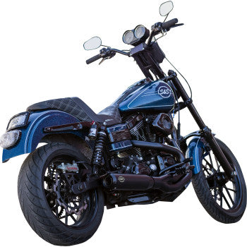 S&S CYCLE 1800-2663 550-1098 2-into-1 Qualifier Exhaust System - Guardian Black