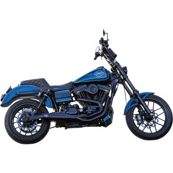 S&S CYCLE 1800-2663 550-1098 2-into-1 Qualifier Exhaust System - Guardian Black