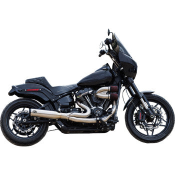 S&S CYCLE 1800-2682 550-1103 2-into-1 Qualifier Exhaust System - 50-State - Silver - Softail