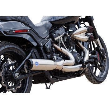 S&S CYCLE 1800-2682 550-1103 2-into-1 Qualifier Exhaust System - 50-State - Silver - Softail