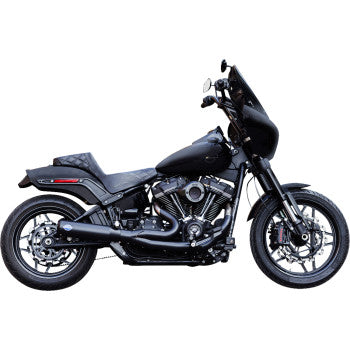 S&S CYCLE 1800-2683 550-1104 2-into-1 Qualifier Exhaust System - 50-State - Black - Softail