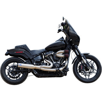 S&S CYCLE 1800-2684 550-1105 2-into-1 Qualifier Exhaust System - Race Only - Brushed Stainless