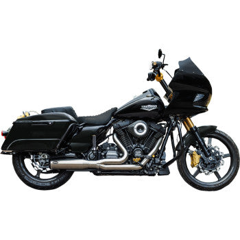 S&S CYCLE 1800-2687 550-1108 2-into-1 Qualifier Exhaust System - 50-State - Silver