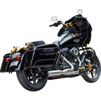 S&S CYCLE 1800-2687 550-1108 2-into-1 Qualifier Exhaust System - 50-State - Silver