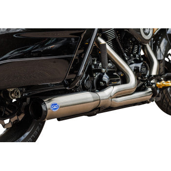 S&S CYCLE 1800-2687 550-1108 2-into-1 Qualifier Exhaust System - 50-State - Silver