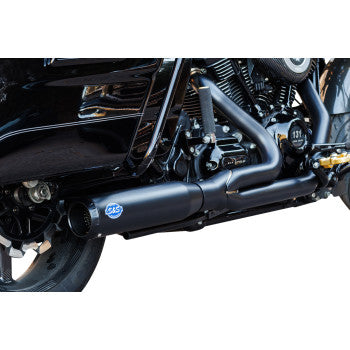 S&S CYCLE 1800-2689 550-1110 2-into-1 Qualifier Exhaust System - 50-State - Black