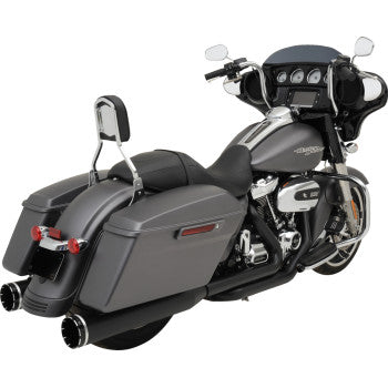 KHROME WERKS 1800-2764 200810A-SR 2-into-1-into-2 Dominator-SR Exhaust System - Black - Without End Caps - M8 Touring