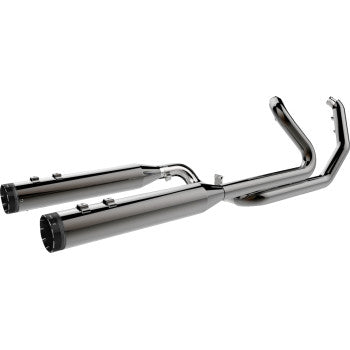 KHROME WERKS 1800-2766 201810A-SR 2-into-1-into-2 Dominator-SR Exhaust System - Eclipse - Without End Caps - M8 Touring