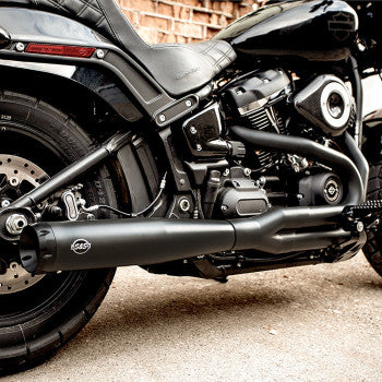 S&S CYCLE 1800-2823 550-0789 2-into-1 Super Street Exhaust System - Black