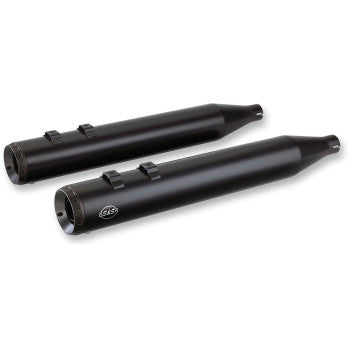 S&S CYCLE 1801-1204 550-0694 Grand National Slip-On Mufflers - Black - M8 FL