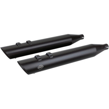 S&S CYCLE 1801-1210 550-0692 Slash Cut Slip-On Mufflers - Black