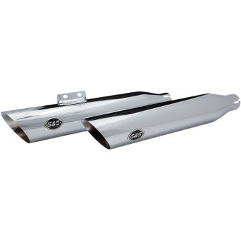S&S CYCLE 1801-1355 550-0736 Slash-Cut Slip-On Mufflers - Race - Chrome - FLFB