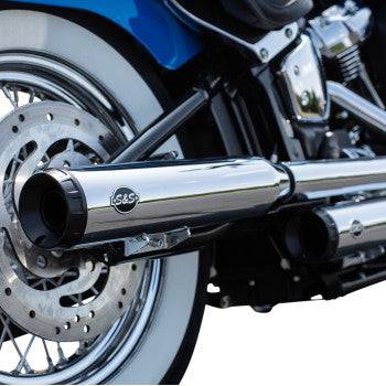 S&S CYCLE 1801-1362 550-0740 Grand National Slip-On Mufflers - Race - Chrome - FLHC/FLDE