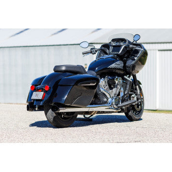 S&S CYCLE 1801-1765 550-1076 4" Broadhead Slip-On Mufflers - Slash Cut - Chrome