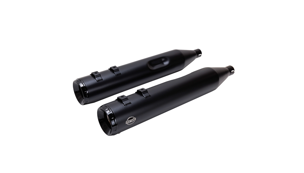 S&S CYCLE 1801-1767 550-1078 4-1/2" GNX Slip-On Mufflers - Guardian Black