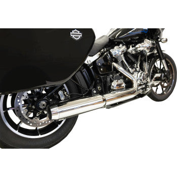 BASSANI XHAUST 1801-1858 1S38FP 4" Slip-On Muffler with 2-1/2" x 10" Baffle Core - Chrome - 49-State
