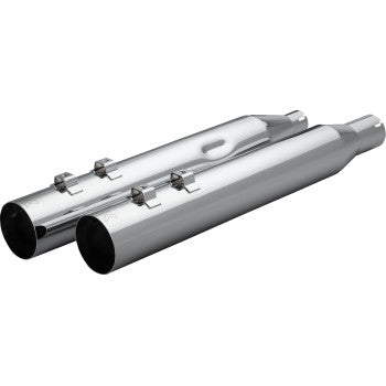 KHROME WERKS 1801-1873 40FST-1012-CHR HP-Plus® Slip-On Mufflers - 4" - Straight Cut with Ripper Baffle - M8 - Chrome