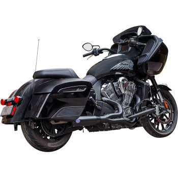 S&S CYCLE 1810-3127 4111-266-R2-into-1 Grand National Exhaust System - Black - Race Only