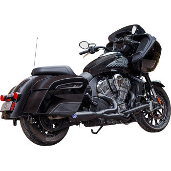 S&S CYCLE 1810-3177 550-1085 2-into-1 Qualifier Exhaust System - 50-State - Black - Stainless Steel