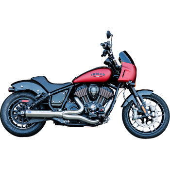 S&S CYCLE 1810-3210 550-1115 2-into-1 Qualifier Exhaust System - Stainless - 49-State - Indian Chief