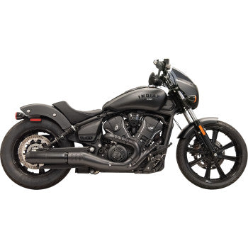 BASSANI XHAUST 1811-4938 8S37B 4" Slip-On Muffler with Billet End Cap - Black - Scout