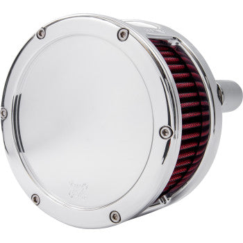 FEULING PARTS 1010-3145 5437 BA Series Air Cleaner Kit - Chrome - Red Filter