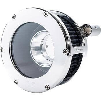 FEULING PARTS 1010-3328 5548 BA Air Cleaner Kit - Chrome/Clear with Black Filter - Twin Cam