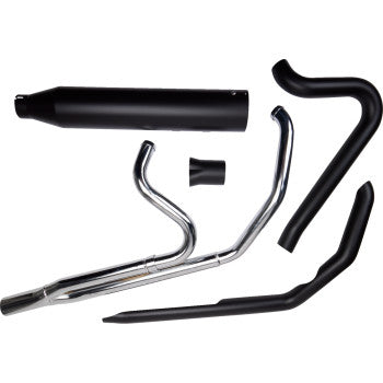 KHROME WERKS 1800-2513 200785 2-into-1 Outlaw Exhaust System - Black